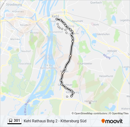 301 Bus Line Map