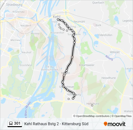 301 Bus Line Map
