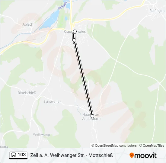 103 Bus Line Map