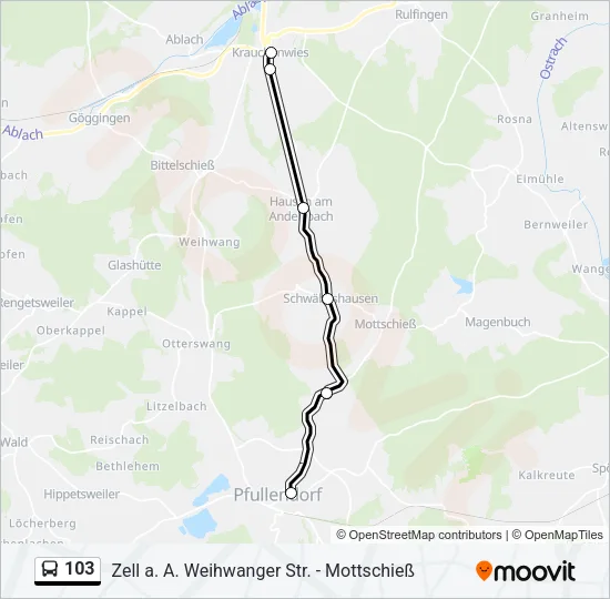 103 Bus Line Map