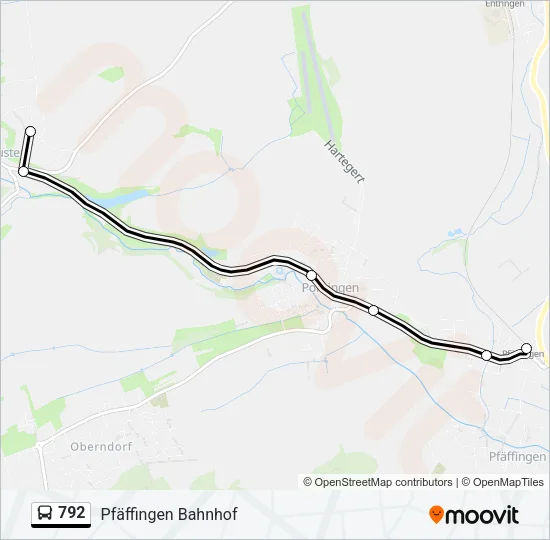 792 Bus Line Map