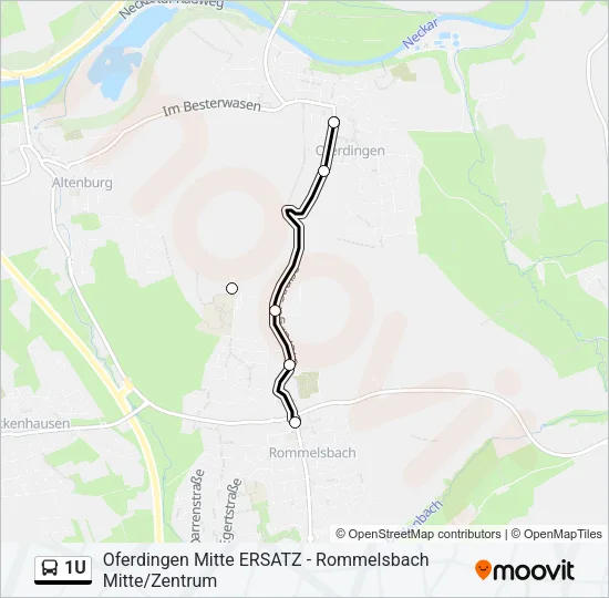 1U Bus Line Map