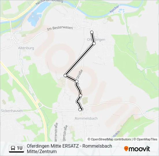 1U Bus Line Map