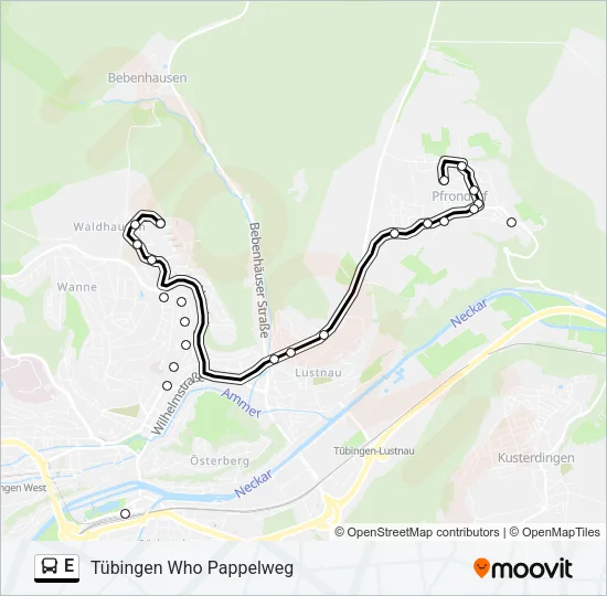 E Bus Line Map