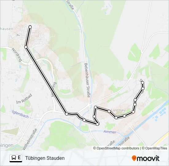 E Bus Line Map
