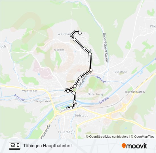 E Bus Line Map