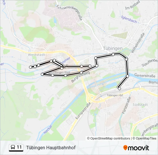 11 Bus Line Map