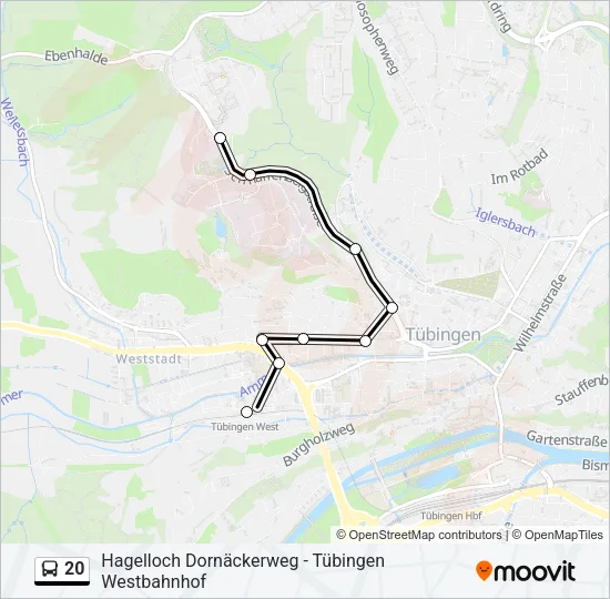 20 Bus Line Map