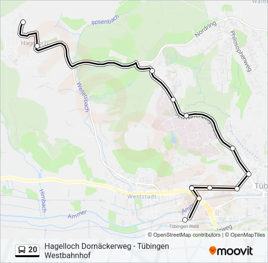 20 Bus Line Map