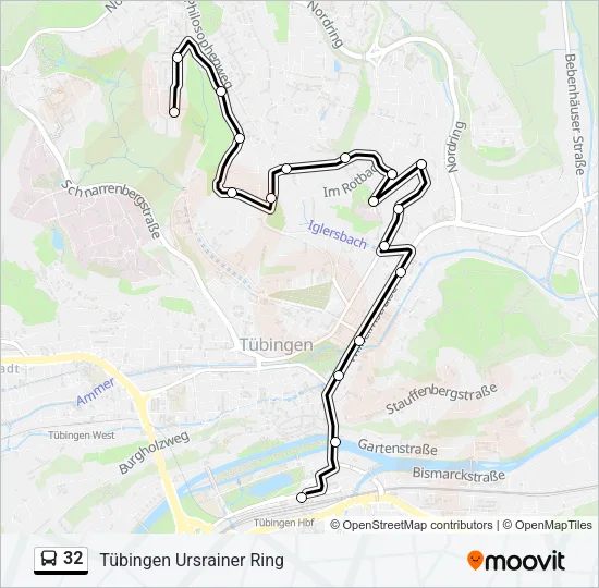 32 Bus Line Map