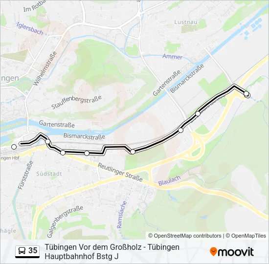 35 Bus Line Map