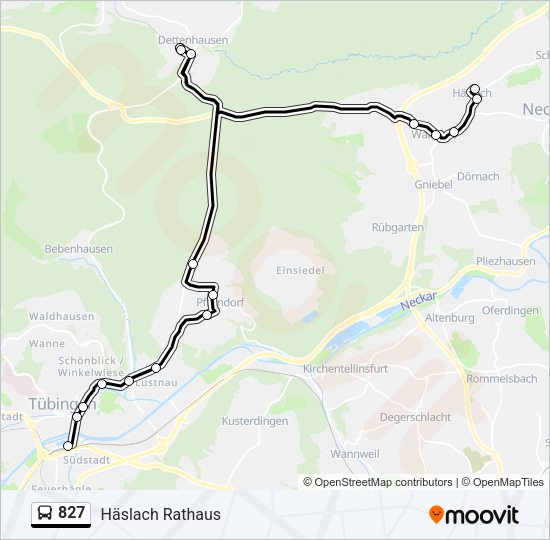 827 Bus Line Map
