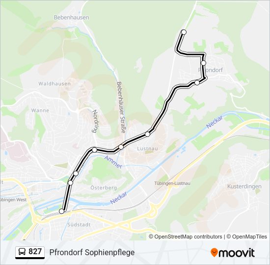 827 Bus Line Map