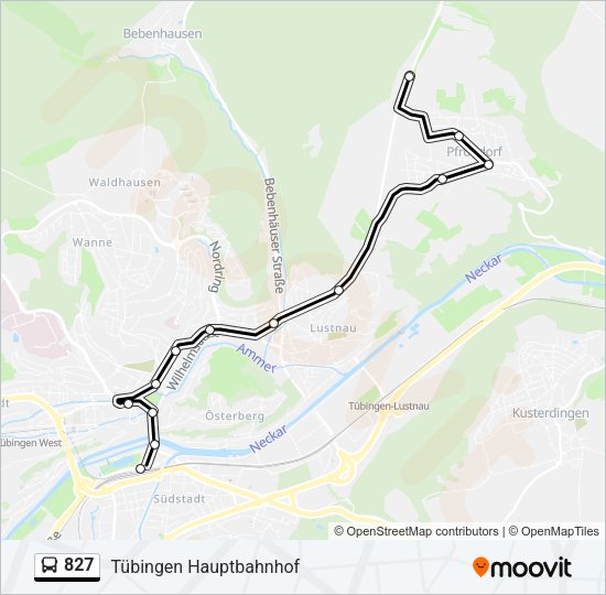 827 Bus Line Map