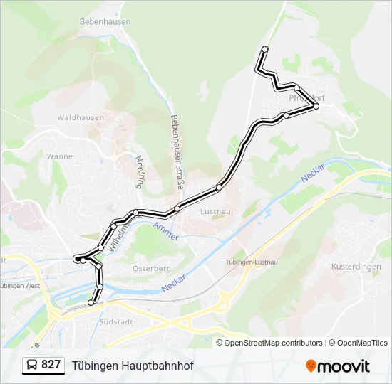 827 Bus Line Map