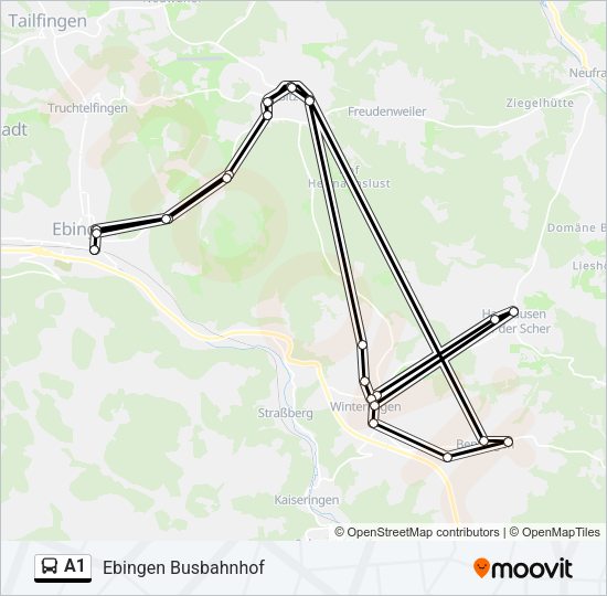 A1 Bus Line Map