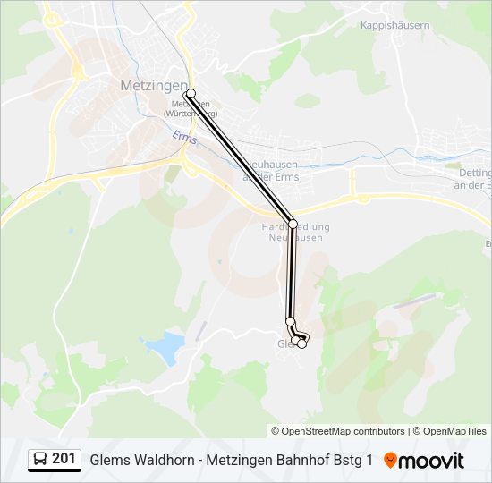 201 Bus Line Map