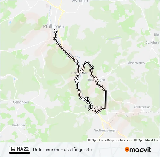 NA22 Bus Line Map