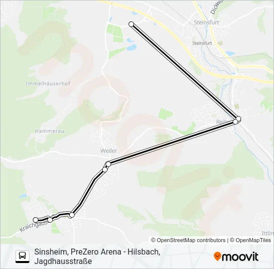 Автобус ZUSATZVERKEHR: карта маршрута