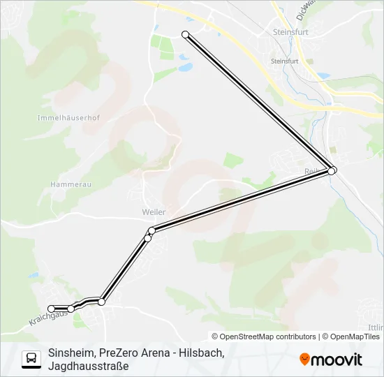 Автобус ZUSATZVERKEHR: карта маршрута