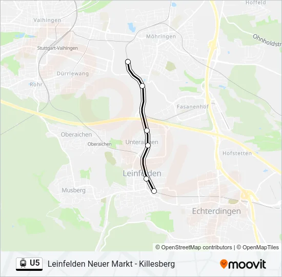U5 Light Rail Line Map