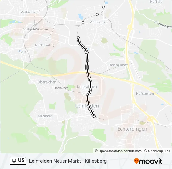 U5 Light Rail Line Map