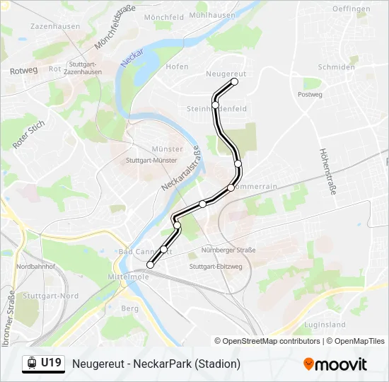 U19 Light Rail Line Map