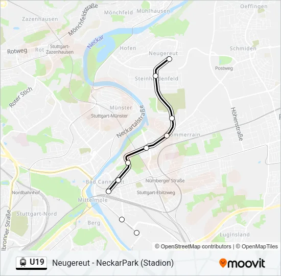 U19 Light Rail Line Map