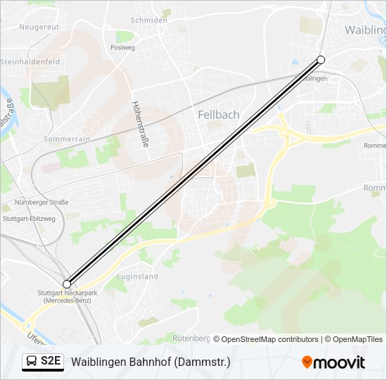 S2E Bus Line Map