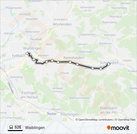S2E Bus Line Map