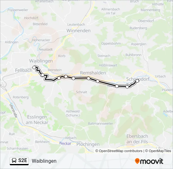 S2E Bus Line Map