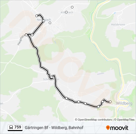 759 Bus Line Map