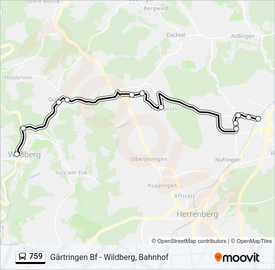 759 Bus Line Map