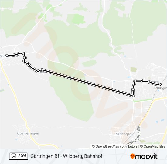 759 Bus Line Map
