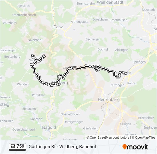 759 Bus Line Map