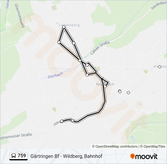 759 Bus Line Map