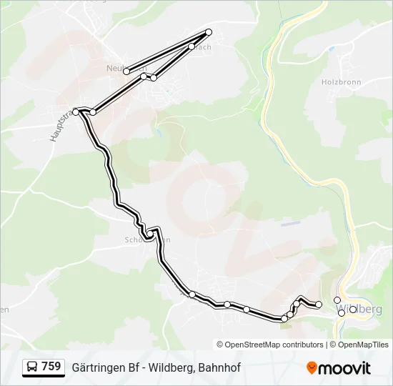 759 Bus Line Map