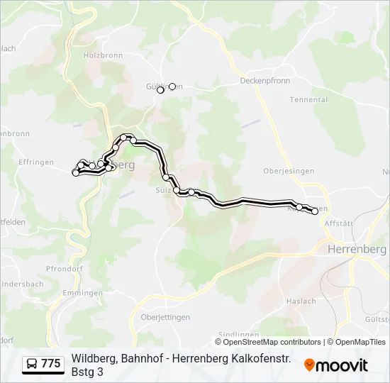 775 Bus Line Map