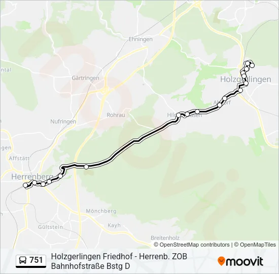 751 Bus Line Map