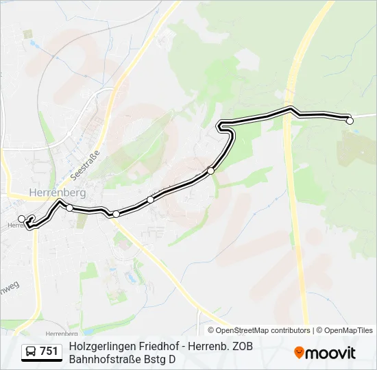 751 Bus Line Map