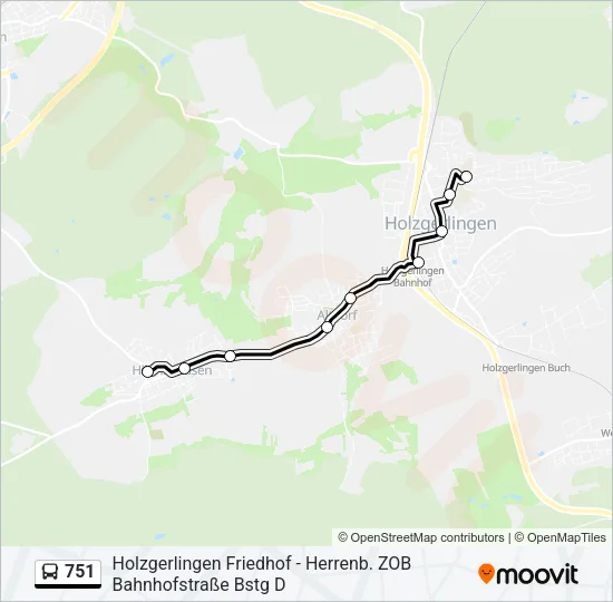 751 Bus Line Map