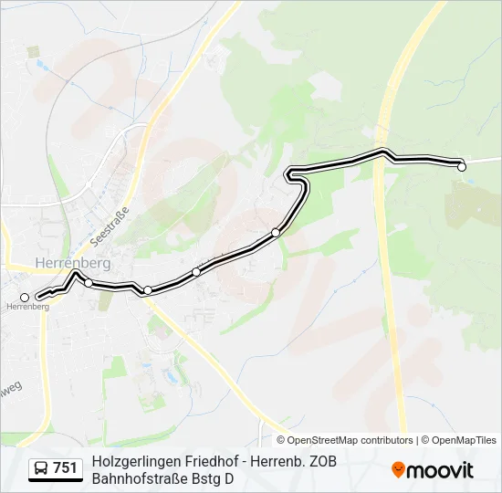 751 Bus Line Map