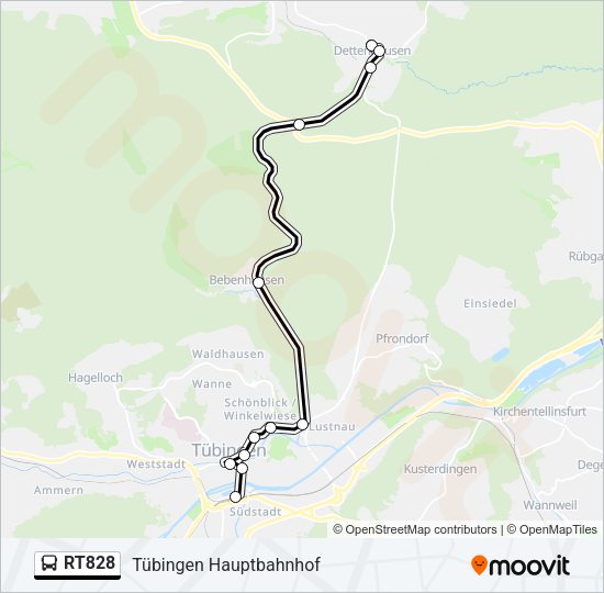 RT828 Bus Line Map
