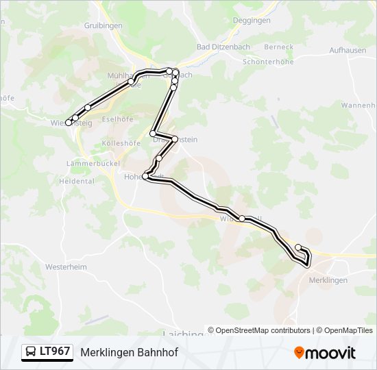 LT967 Bus Line Map