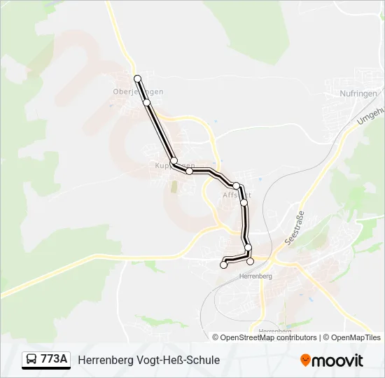 773A Bus Line Map