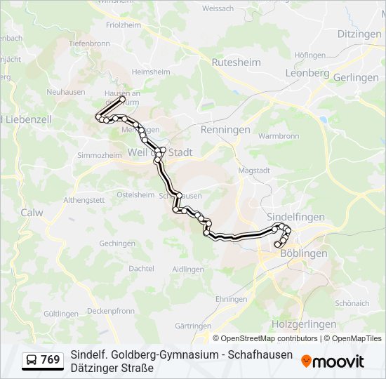 769 Bus Line Map