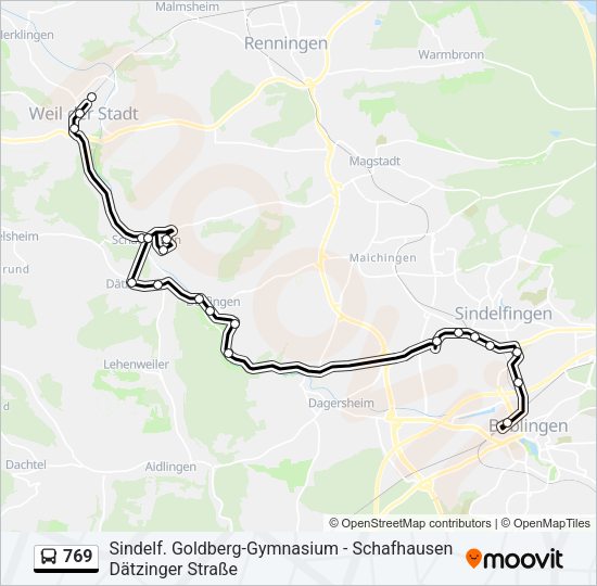 769 Bus Line Map
