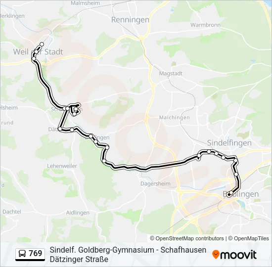 769 Bus Line Map
