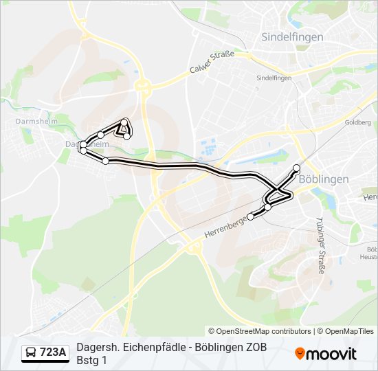 723A Bus Line Map
