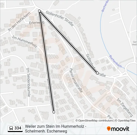 334 Bus Line Map